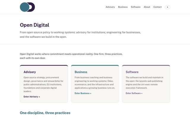Open Digital homepage